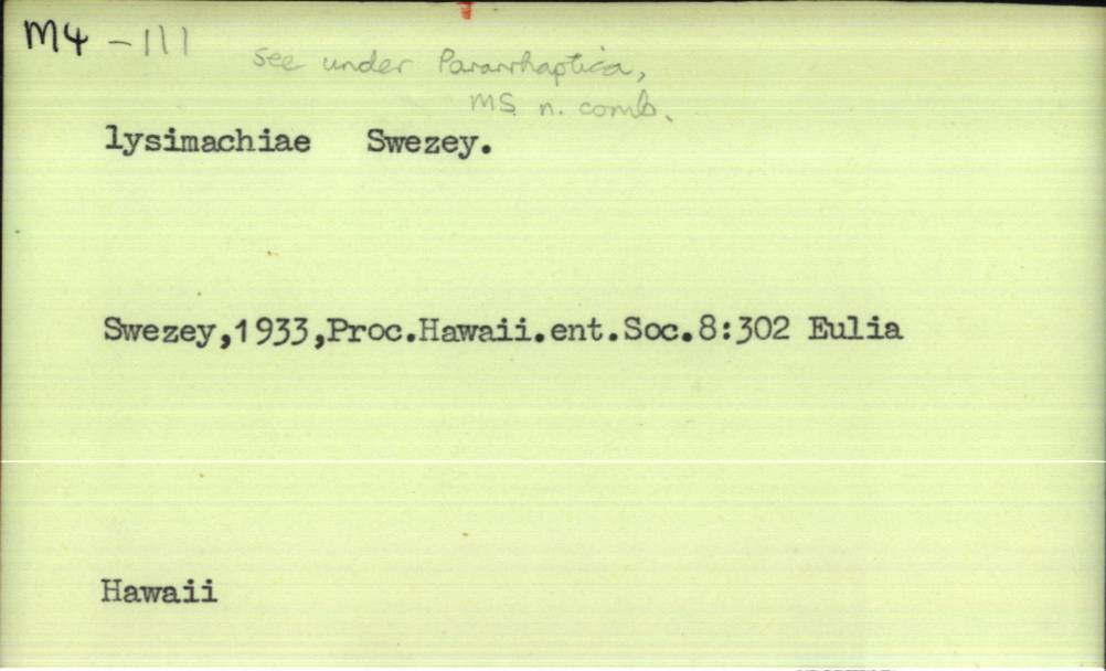 front of card